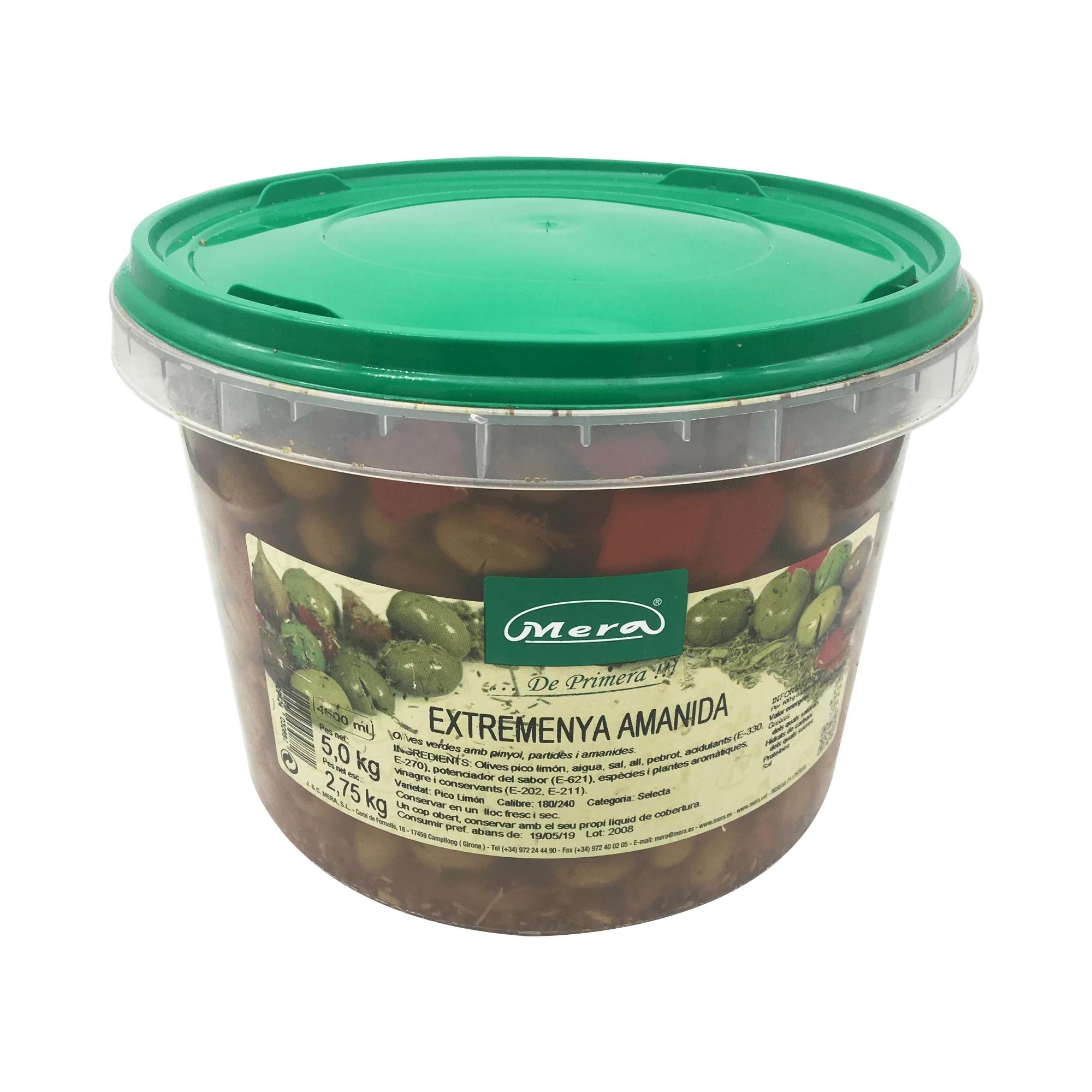 OLIVES PARTIDES AJO 2,750 KG.